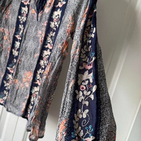 Lucky Brand Boho embroidered peasant top - Picture 4 of 6